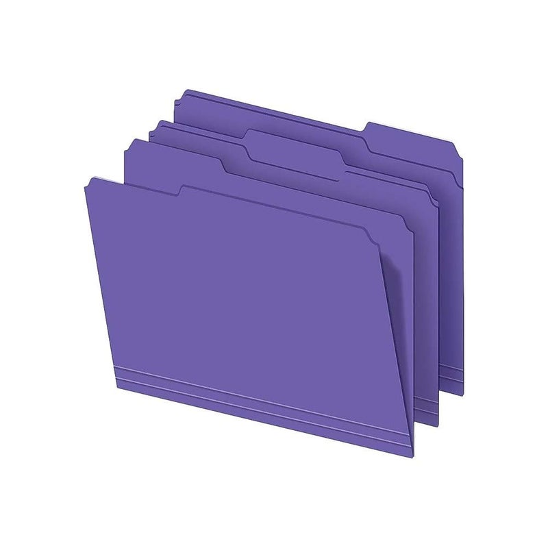 Staples File Folders, 1/3-Cut Tab, Assorted Position, Letter Size, Perfect for Home, Office, Classroom, 250-Pack, Assorted Colors - Image 3